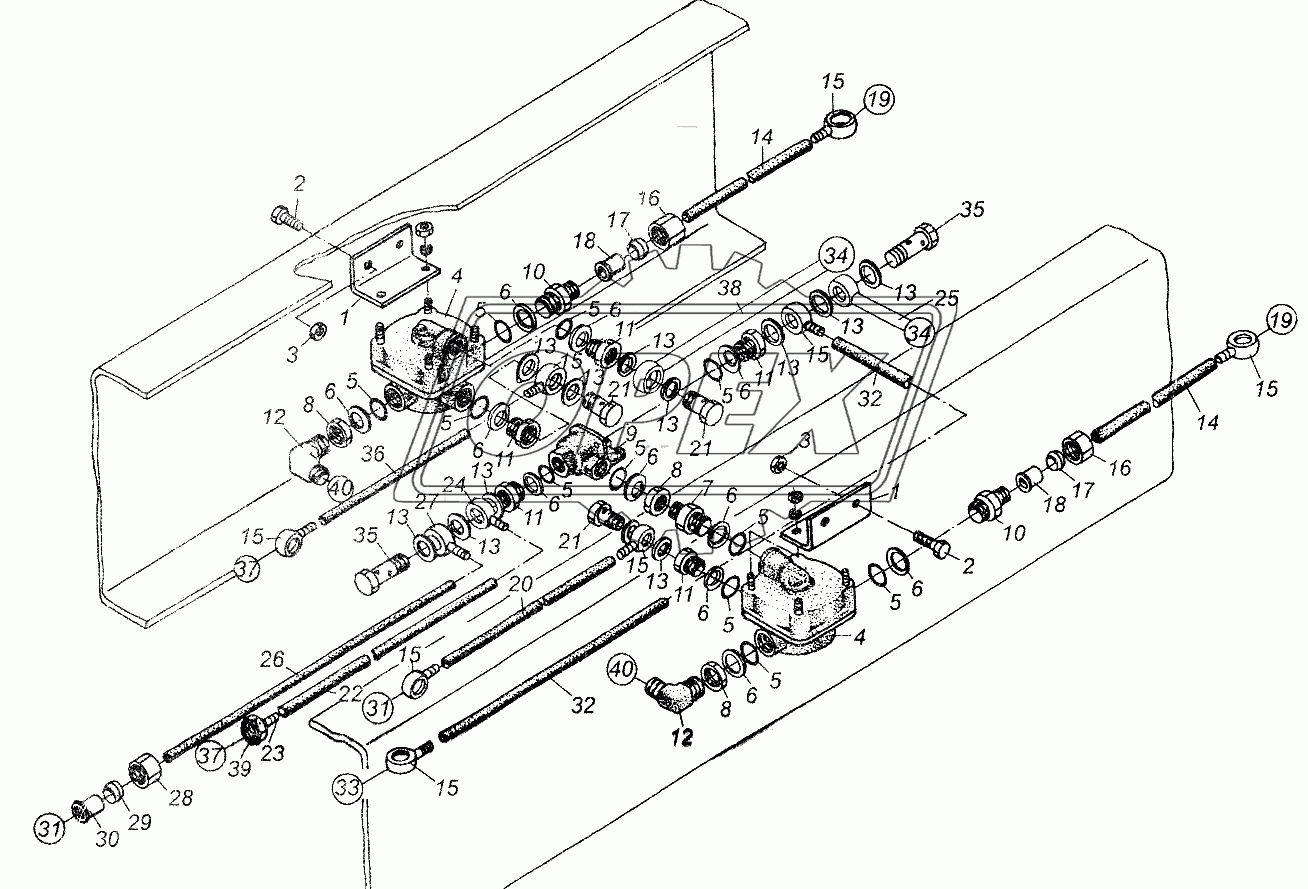 Установка ускорительных и двухмагистрального клапанов МАЗ-64226